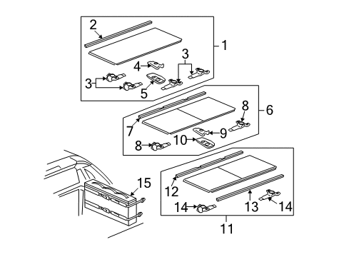 2008 Cadillac Escalade EXT Storage Bag, Rear Diagram for 15230657