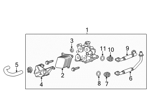 2016 Cadillac CTS Oil Line Diagram for 12656886