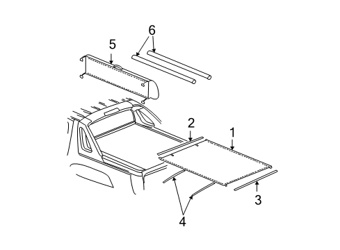 2005 Chevy Avalanche 2500 Exterior Trim - Rear Body Diagram 2 - Thumbnail