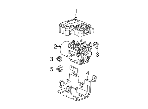 2004 Chevy Express 3500 ABS Components Diagram