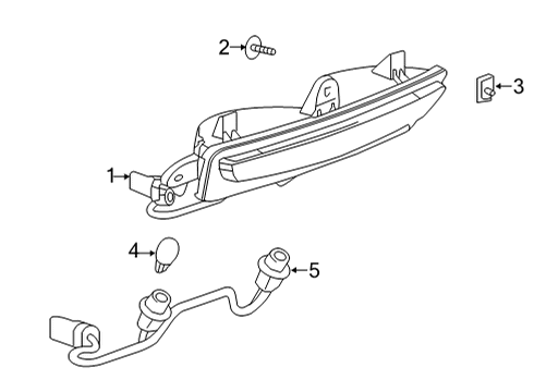 2025 Cadillac CT5 Backup Lamps Diagram