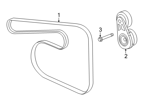 2025 GMC Terrain Belts & Pulleys Diagram