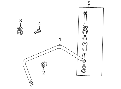 2002 Pontiac Bonneville Stabilizer Bar & Components Diagram 4 - Thumbnail