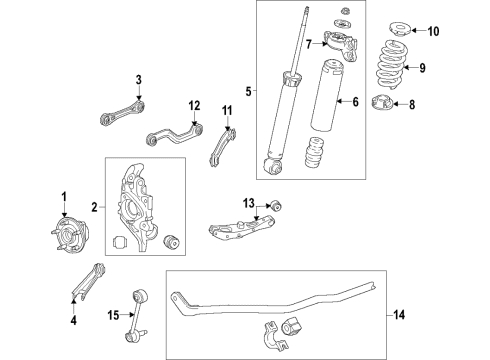 2018 Buick LaCrosse Spring Insulator, Rear Diagram for 84126267