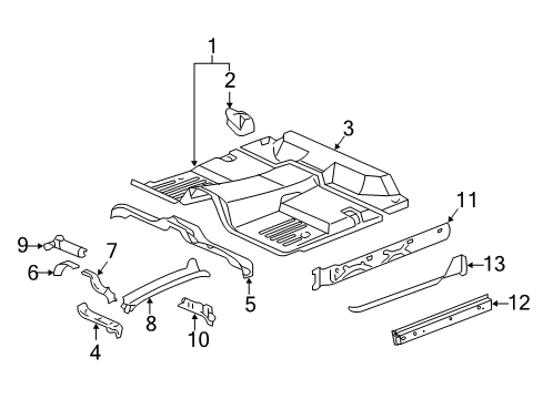 2012 Chevy Silverado 2500 HD Floor Diagram 6 - Thumbnail