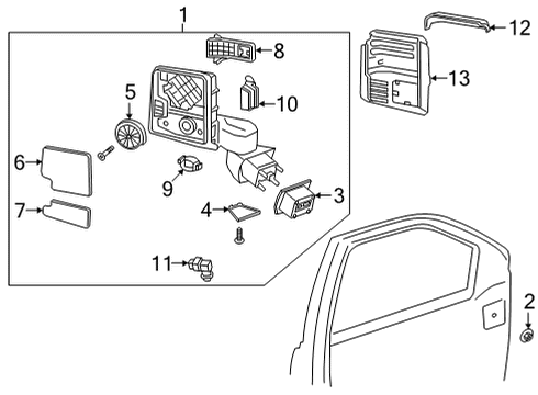 2020 GMC Sierra 2500 HD Mirrors Diagram 6 - Thumbnail