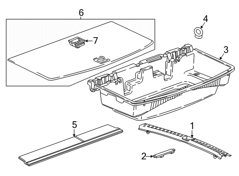 2025 Buick Enclave Interior Trim - Rear Body Diagram