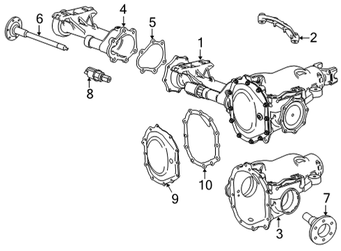 2025 Chevy Silverado 3500 HD Carrier & Components - Front Diagram