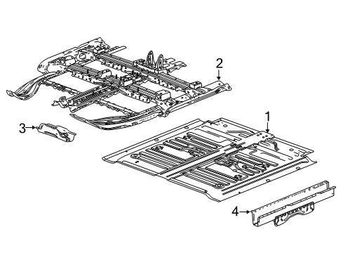 2021 Chevy Bolt EV Floor & Rails Diagram