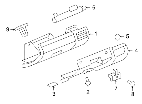 2009 Saturn Sky Glove Box Diagram