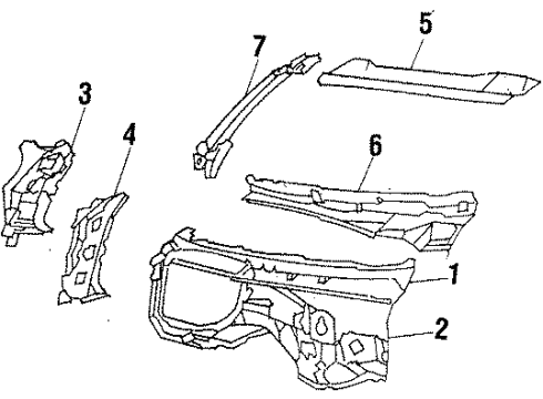 1985 Pontiac Bonneville Cowl Diagram
