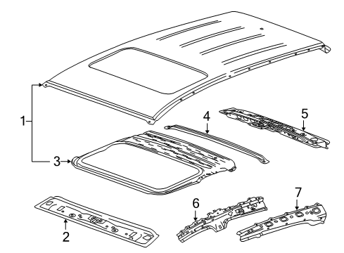 2021 Buick Encore Roof & Components Diagram