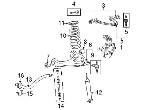 2005 Chevy Silverado 1500 Stabilizer Bar & Components Diagram 5 - Thumbnail
