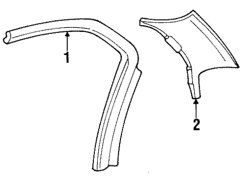1995 Buick Skylark Interior Trim - Quarter Panels Diagram 2 - Thumbnail