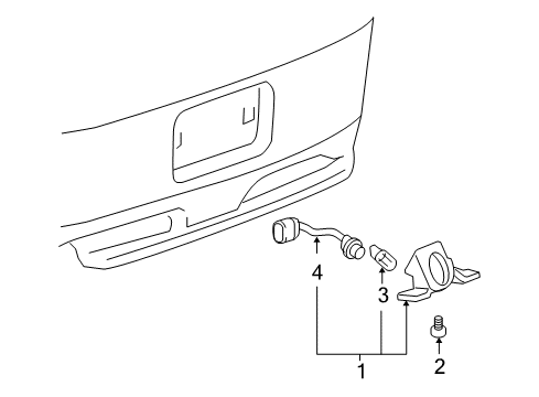 2005 Chevy Cobalt Exterior Bulbs, Rear Diagram for 10382668