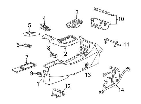 1997 Buick Century Front Console Diagram
