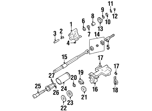 2001 Oldsmobile Aurora Intermed Shaft Upper Bolt Diagram for 26058124