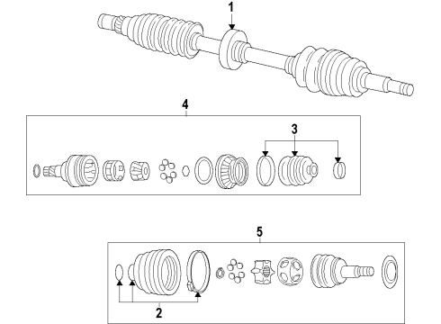 2009 Pontiac G3 Front Axle Diagram