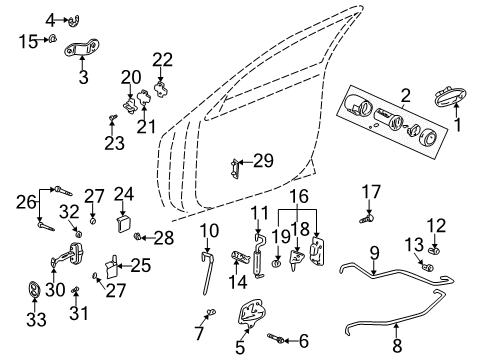 2003 Buick LeSabre Latch Bolt Diagram for 11609341