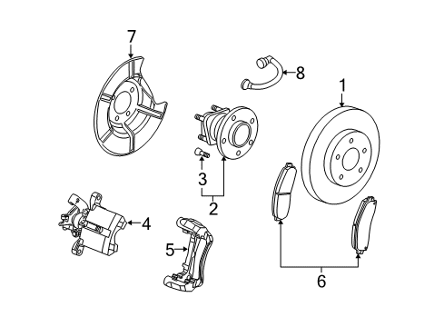 2004 Saturn Ion Brake Components Diagram 3 - Thumbnail