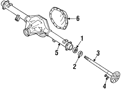 1991 Chevy C1500 Axle Housing - Rear Diagram