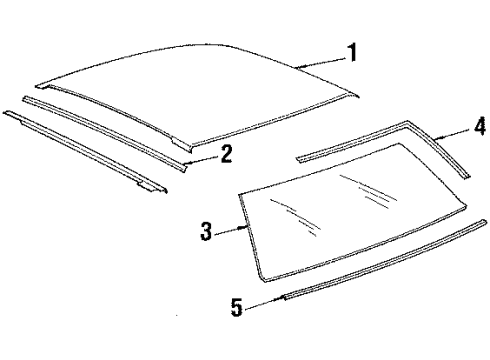 1989 Buick Skyhawk Interior Molding, Passenger Side Diagram for 20287822