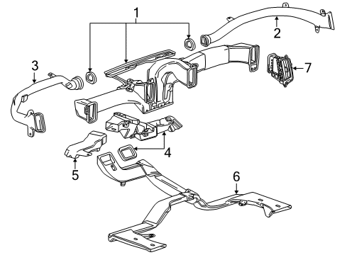 2015 Chevy Silverado 2500 HD Ducts Diagram
