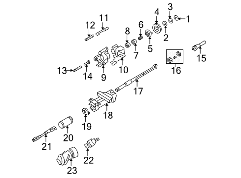 2009 Cadillac SRX Shaft & Internal Components Diagram
