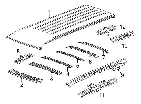2018 GMC Yukon XL Center Rail Diagram for 23113420