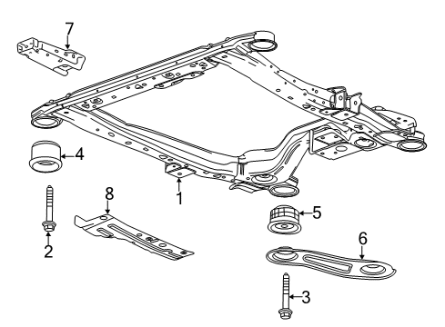 2019 Chevy Impala Suspension Mounting - Front Diagram