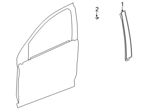2004 Saturn Ion Exterior Trim - Front Door Diagram