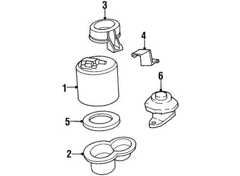 1987 Oldsmobile Calais Vapor Canister Bracket Diagram for 14020772
