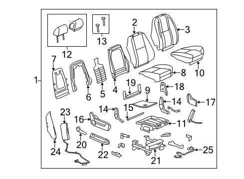 Lumbar Support Diagram for 20763142