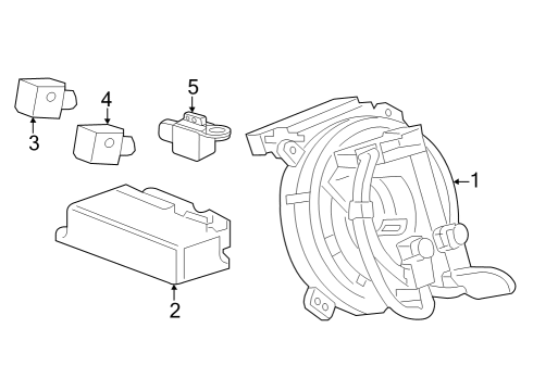 2025 Cadillac LYRIQ Sensor Assembly-Airbag Remote Impact Diagram for 13555039