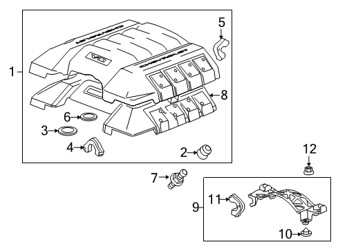 2012 Chevy Camaro Sight Shield Insulator Diagram for 12614765