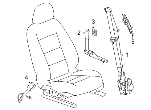 2025 Chevy Equinox Front Seat Belts Diagram