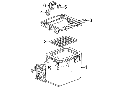 2021 Cadillac Escalade Upper Trim, Front Diagram for 84719083