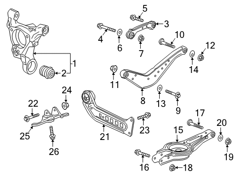 2019 Buick Regal Sportback Mount Bracket, Rear Driver Side Diagram for 22947237