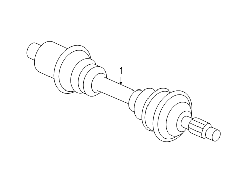 2007 Chevy Malibu Drive Axles - Front Diagram