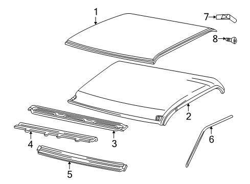 1997 Chevy K2500 Roof & Components Diagram 3 - Thumbnail