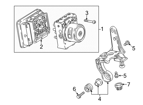2024 Chevy Traverse Limited ABS Components Diagram