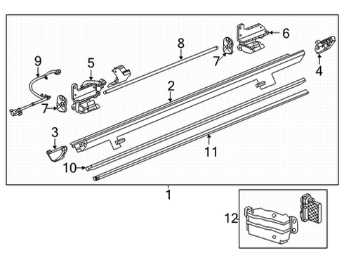 2025 Chevy Tahoe Running Board Diagram 2 - Thumbnail