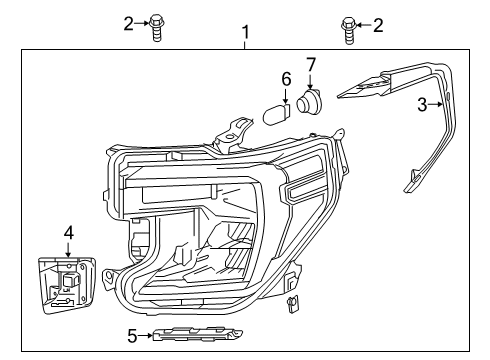 2022 GMC Sierra 1500 Seal Strip, Driver Side Diagram for 84556716