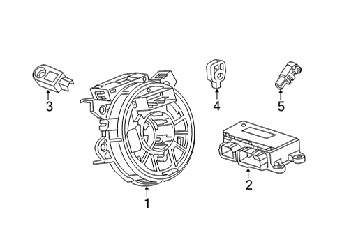 2020 GMC Sierra 2500 HD Clockspring Diagram for 84966463