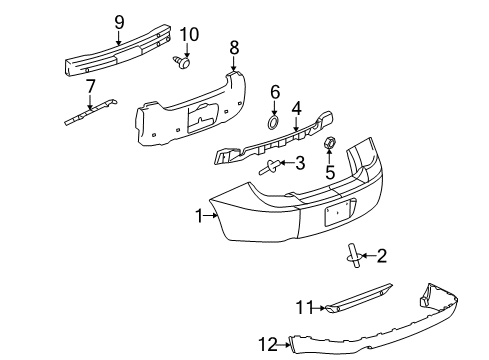 2008 Pontiac G5 Lower Extension Diagram for 19120696
