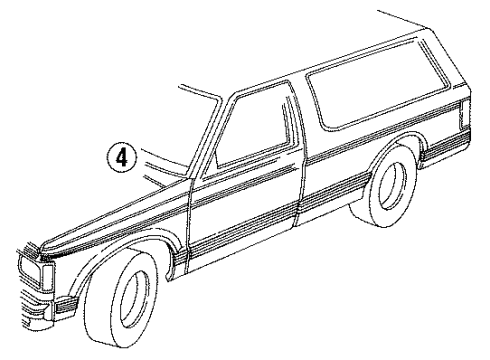 1987 Chevy S10 Blazer Stripe Tape Diagram 3 - Thumbnail