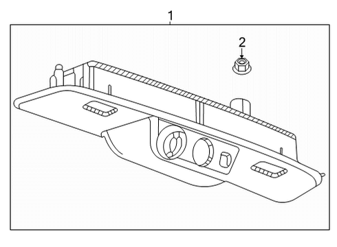 2023 Chevy Suburban License Lamp, Rear Diagram for 84723575