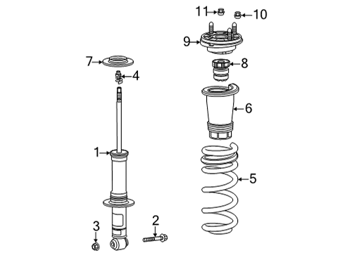 2021 Cadillac Escalade Struts & Components Diagram 6 - Thumbnail