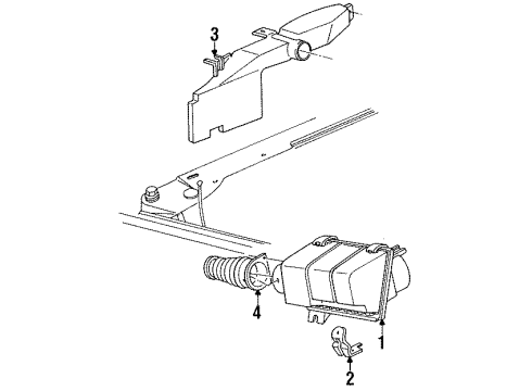 1989 Buick Skylark Duct, Rear Diagram for 25534068
