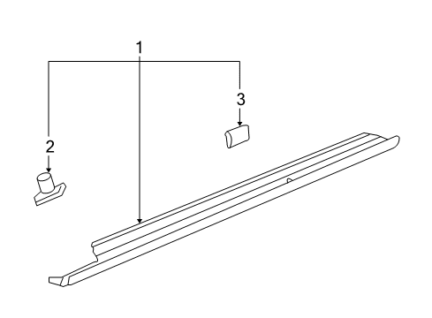 2011 Cadillac STS Exterior Trim - Pillars Diagram